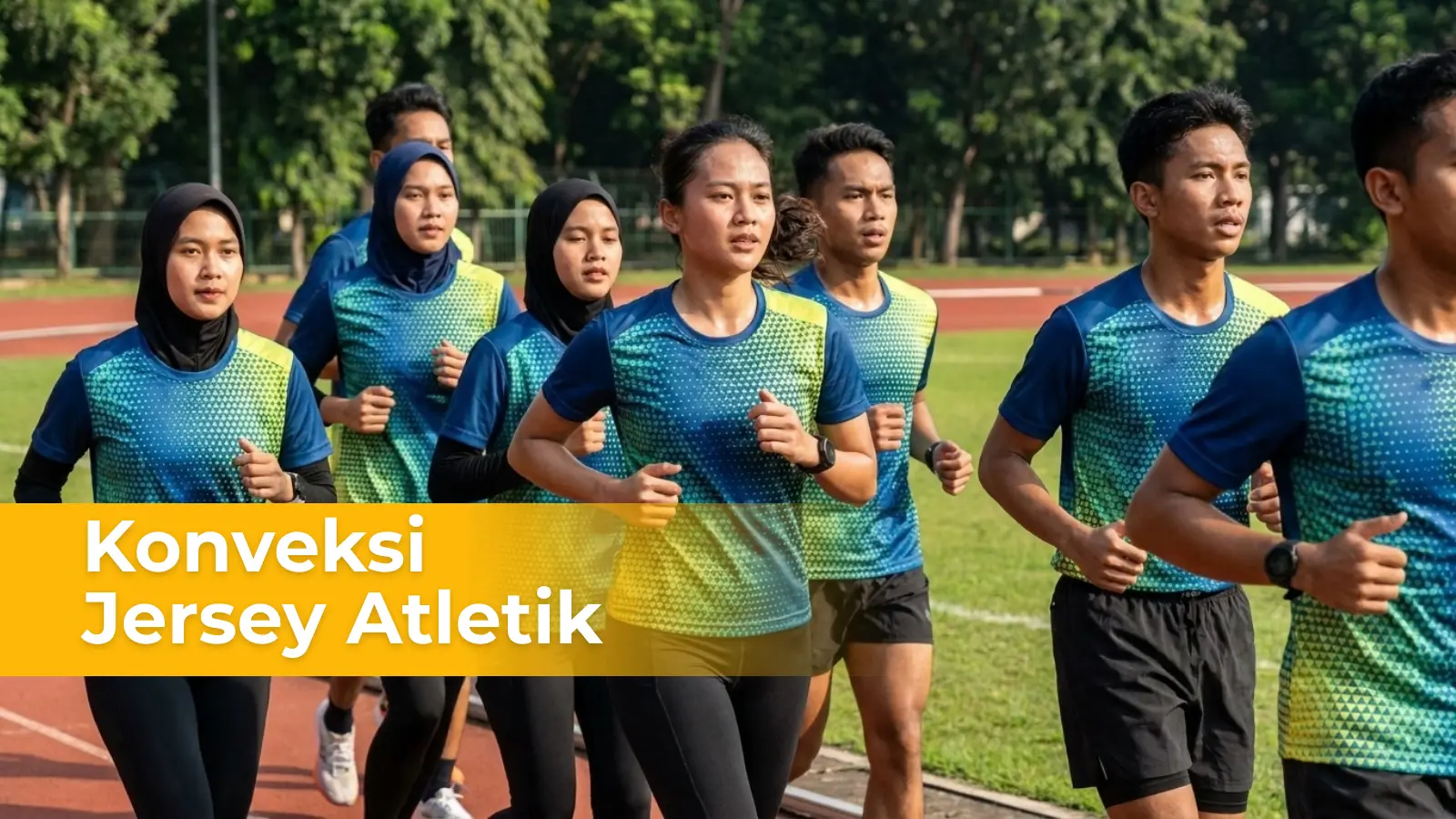 Konveksi Jersey Atletik Pembuatan Baju Lari Custom Printing Berstandar Lomba